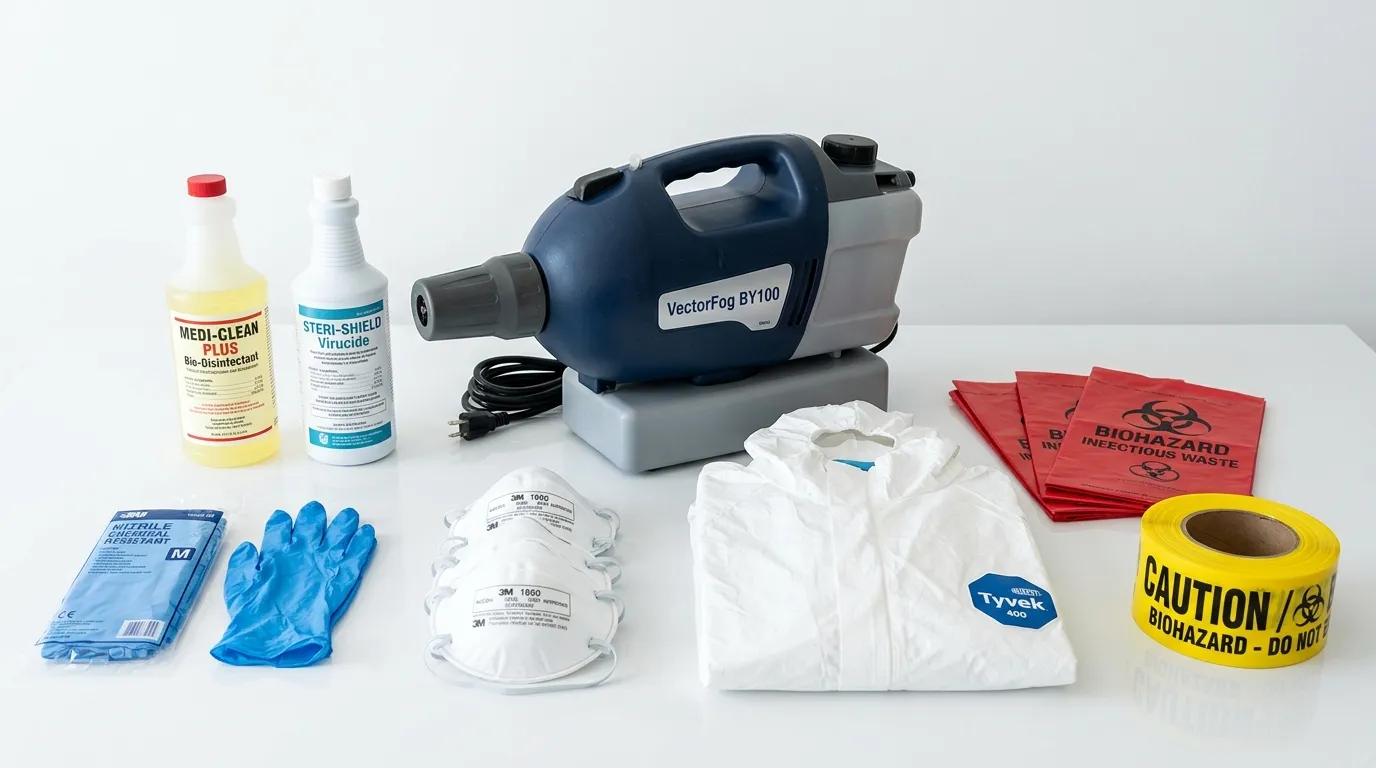 Professional biohazard remediation crew working in Belton